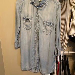 Long denim shirt